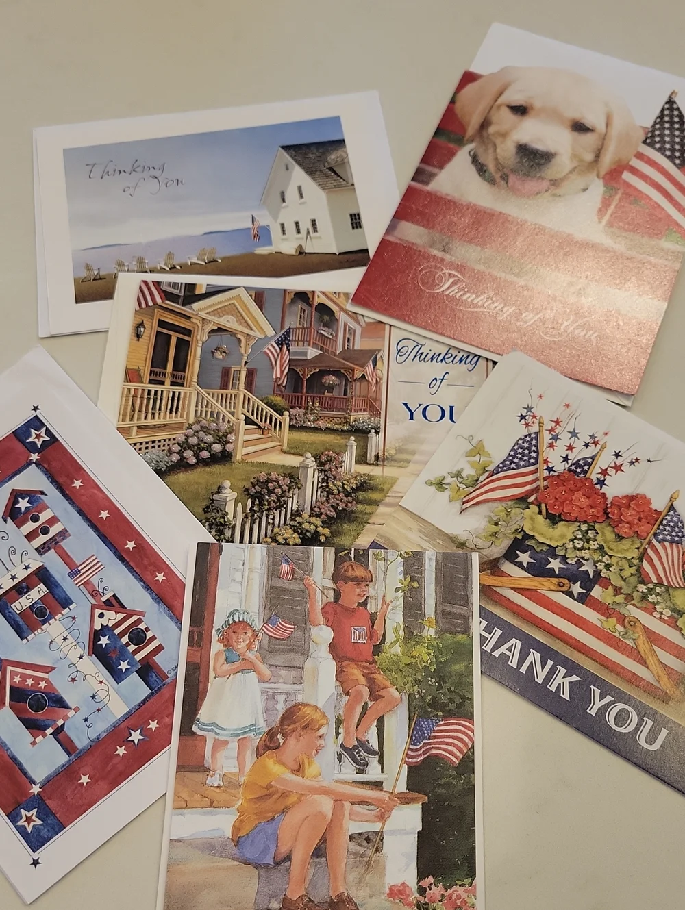 Patriotic USA Holiday Greeting Card Bundle